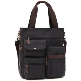 Mikketa 2-Way Tote Bag/Shoulder Bag, Crossbody Bag, Stores A4 Documents, Portrait Orientation, Casual, Canvas, w/ Strap, Men's, Reinforced Shoulder