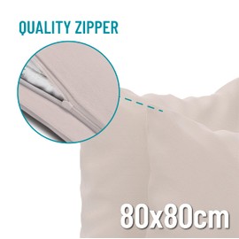 Dreamzie Pillowcases (Set Of 2) - Beige - For Pillows 80 x 80 cm - 100% Cotton Jersey - Cotton Pillowcase - Pillow Cover For Bed - Pillowcase Pillow -Pillow Protector Resistant and Hypoallergenic