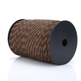 Paracord 0.2 inch (4 mm) 100m 9 Core Tent Rope Tarp Rope Parachute Cord for Camping, Survival, Outdoor Use (Jungle Camo)