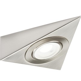 Knightsbridge LED Triangular Under Cabinet Light with Adjustable CCT - Brushed Chrome