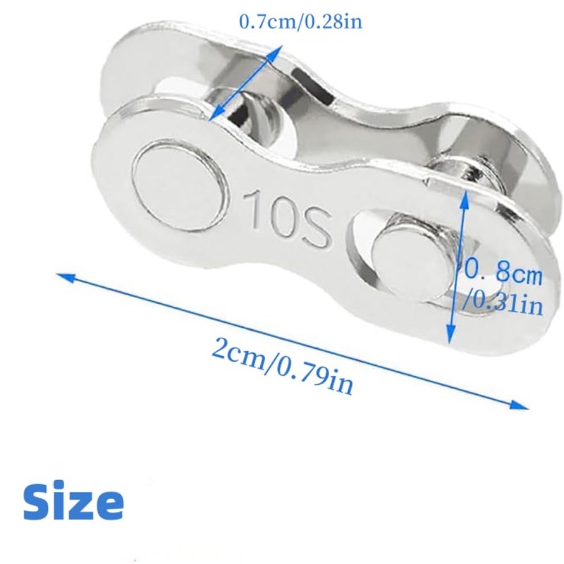 Bicycle Chain Quick Link Connector Set, 5 Pairs, Compatible with