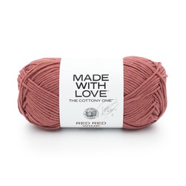 Lion Brand Yarn Tom Daley-The Cottony One Yarn, 1 Pack, Red Red Wine