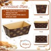 Tessco 60 Pieces Mini Paper Loaf Pans Disposable Rectangle Paper