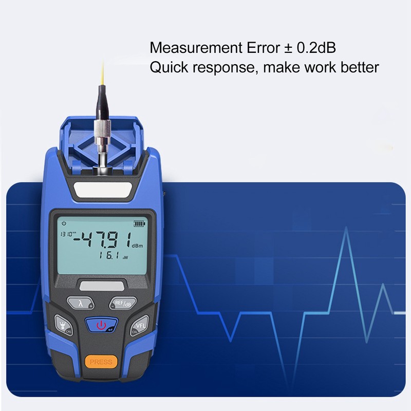 Optical Fiber Power Meter ‑70 To +6dBm Rechargeable Mini Fiber
