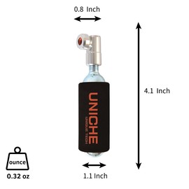 UNICHE Sprint CO2 Bike Tyre Inflator with Push-To-Inflate Design [Silver]