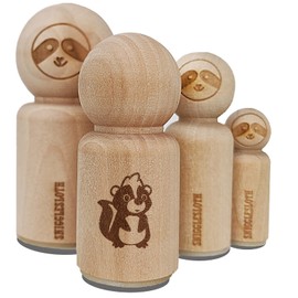 Adorable Cartoon Skunk Rubber Stamp for Stamping Crafting Planners - 1 Inch Medium