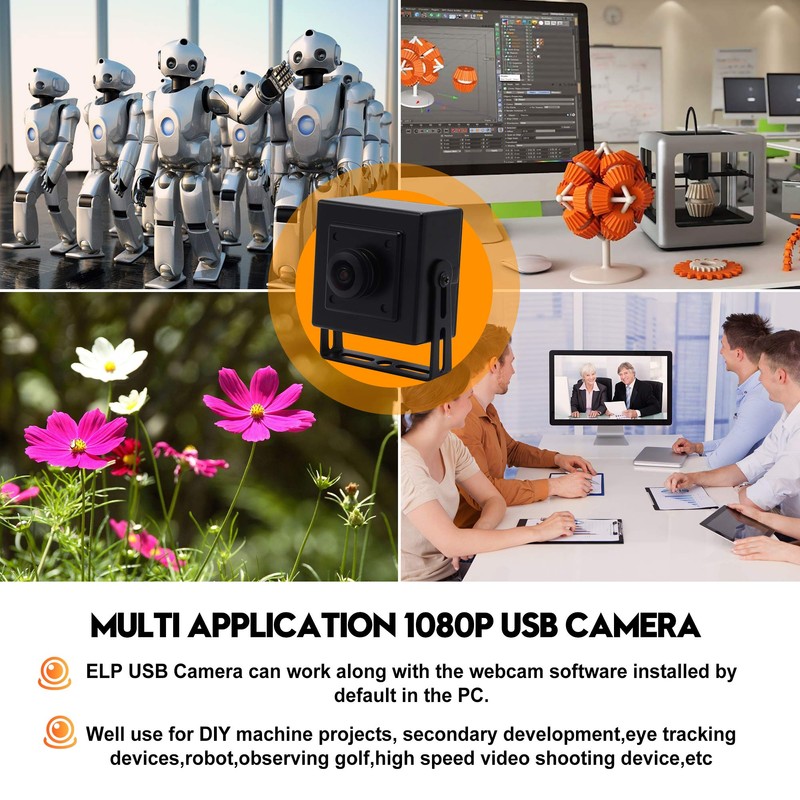 ELP USB Camera 2MP 180 Degree Fisheye Lens USB Webcam