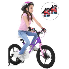 SATINIOR 4 Pares Guantes de Ciclismo de Medio Dedo Antideslizantes para Niños Deportes Verano (Estilo Mixto, 4-8 años)