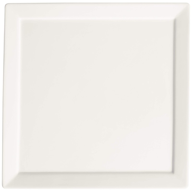 Fortessa Fortaluxe SuperWhite Vitrified China Dinnerware, Tavola 12-Inch Square Flat