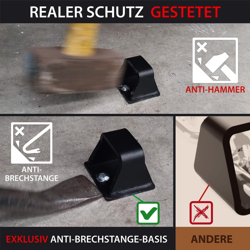 KRASER KR45B Wall Anchor, Motorcycle and Bicycle, Anti-Brexhtange Base, Compact