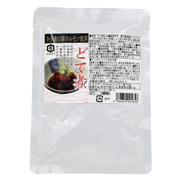 Izuman Brewing | Doteni Boiled 4.9 oz (140 g) x 3 Bags (Pork Hormone Produced in Aichi Prefecture, Chita Peninsula), Side Dishes, Snacks, Cold Storage, Retort Foods, Nagoya Miso, Camping, Izakaya,