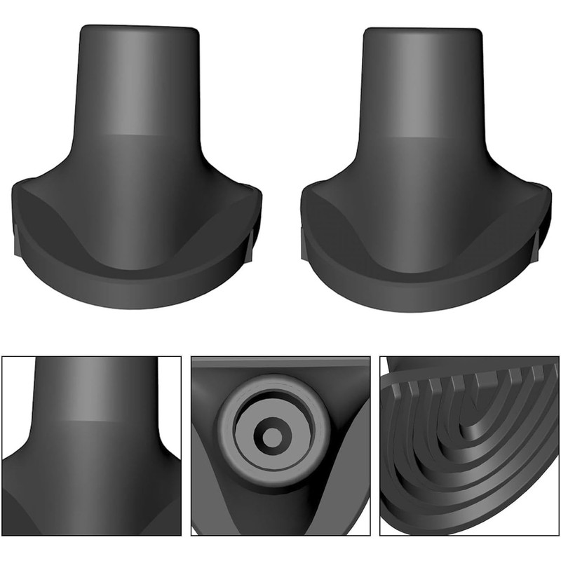 Weicoca 2Pcs Black Golf Bag Stand Foot Replacements - Non-Slip