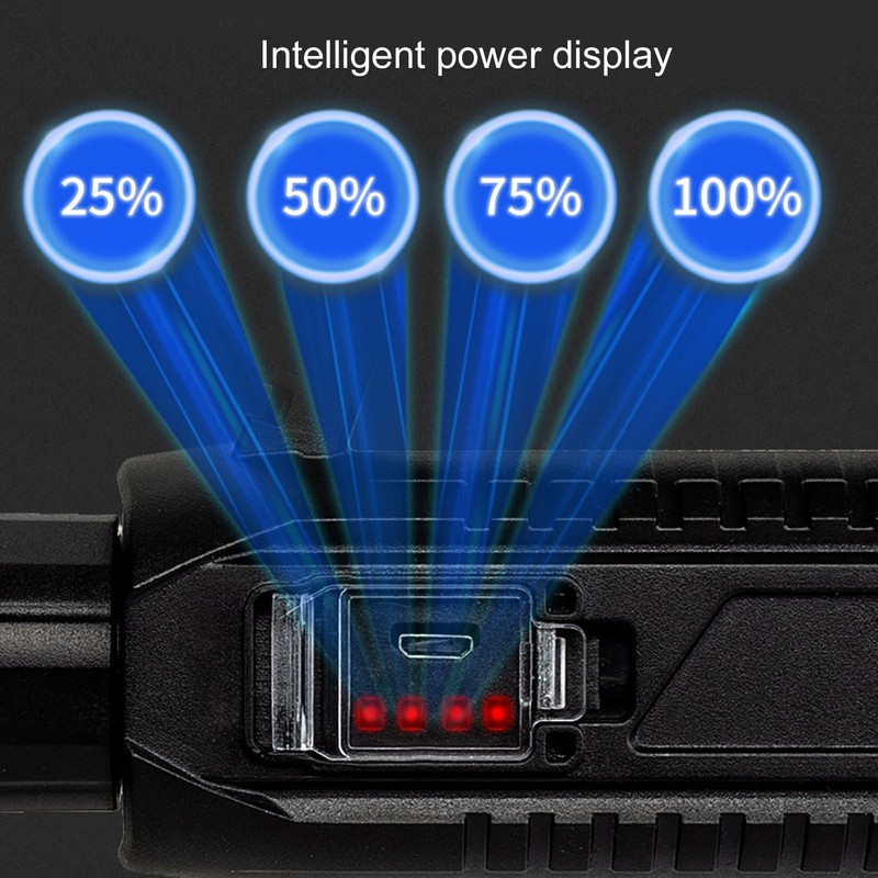 Rechargeable Flashlights Irradiation Distance Far Long Battery Life 3 Levels
