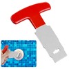 Pool Plug Removal Tool with Handle Grip, Upgraded Metal Eyeball