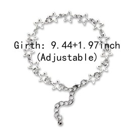 Vintage Bracelets for Women Hollow Five Pointed Star Bracelet for Friend Birthday Christmas Gifts for Sister Adjustable Star Bracelet for Girlfriend Wife Wedding Anniversary Valentines Day Gift
