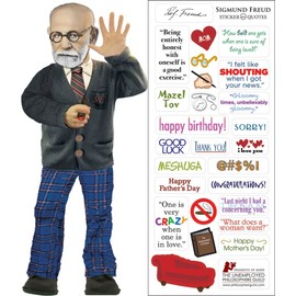 Sigmund Freud Quotable Notable - Greeting Card and Sticker Sheet - Envelope Included