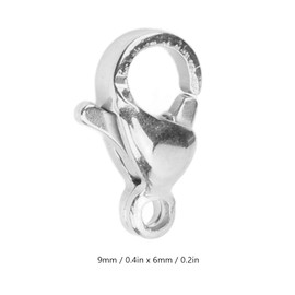 25 Uds Cierres de Pinza de Langosta de Acero Inoxidable, Broche de Langosta de Joyería que Hace Hallazgos Gancho de Sujeción para Pulseras DIY Collar Fabricación de Joyas(#1)