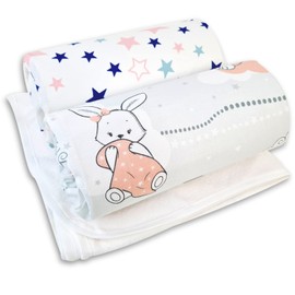 Selemavi Next to me Baby Crib Sheets – 3pc Baby Bed Set with 2 Fitted Sheets and 1 Waterproof Mattress Protector – 100% Organic Cotton Fitted Crib Sheet Baby Sheets 83 x 50cm