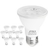 FTL PAR20 Led Bulbs, 50W 60W Equivalent, 7W 600LM Dimmable Flood Light Bulb Indoor Outdoor, 3000K Warm White, Spotlight for Recessed Lighting, 10-Pack