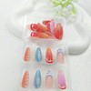 Almond Press on Nails Medium Fake Nails with 3D Oranges