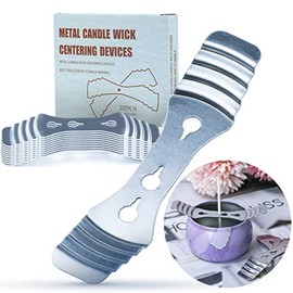 10pcs Metal Candle Wicks Centering Devices, 3 Holes Stainless Steel Candle Wick Holder for DIY Candle Making