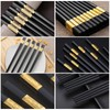 AIMALL 10Pairs Premium Quality Reusable Chopsticks Dishwasher Safe Fiberglass Chopstick,