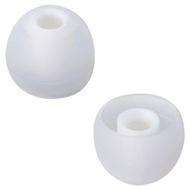 Earbud Tips Soft Silicone Earbuds Replacement Tips Fit for in-Ear Headphones(Inner Hole from 3.8mm - 4.0mm Earphones) 9 Pairs S/M/L,White