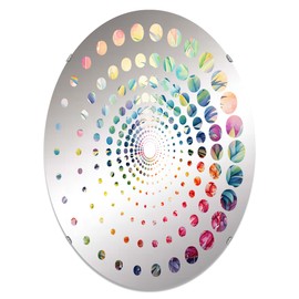 DesignQ Pineapples wall mirror, Oval 0 mirror, Round green bathroom mirror, Pineapples vanity mirror Sun-filled Pineapple Tropics in Abundance I printed mirror decor, oval mirror 20x30