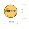 Cheese Sticker, 1inch 500pcs Round Cheese Food Packaging Stickers