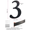 Modern Extra Large House Number, Solid Steel in Black, Fine