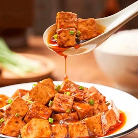 SXETBEAN 4 Packs Mapo Tofu Sauce, Chinese Mabo Tofu Sauce, Spicy Tofu Seasoning, 2.8oz/80g per Pack (4 Packs)