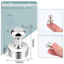 MAGXCENE Pack of 60 Magnets Strong Neodymium Magnets Extra Strong 12 x 16 mm Mini Magnets Magnets for Magnetic Board Strong Magnets for Fridge, Pegboard, Notice Board, Whiteboard