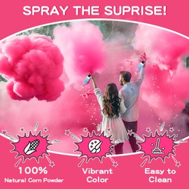 Gender Reveal Fire Extinguisher, 2 Pack Girl Gender Reveal Ideas Party Decor, Biodegragable Gender Reveal Party Supllies (Large)