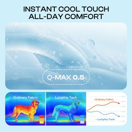 Luciphia Premium Dog Cooling Mat Non-Slip Q-MAX>0.5 Self-Cooling Pad for Small Pet Cat Indoor Portable Kennel Puppy Bed for Summer Crate Pad for Dog Washable Light Grey 20x30 inches