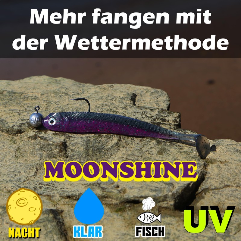 Paradox Fishing Moonshine Zander Rubber Fish Set of 5 13