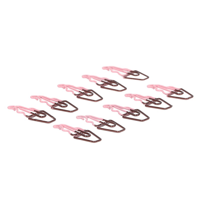 100 Pcs Shaped Paper Clips 2 Color Ice Cream Shape