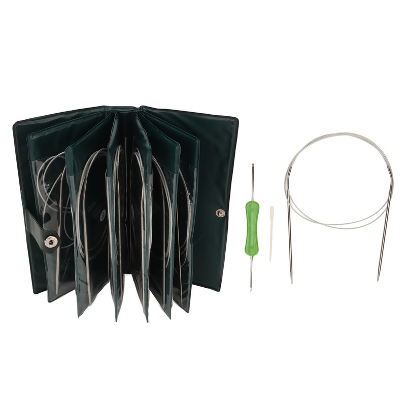 11 Pcs Circular Knitting Needles Set Length 120cm Comfortable Handle