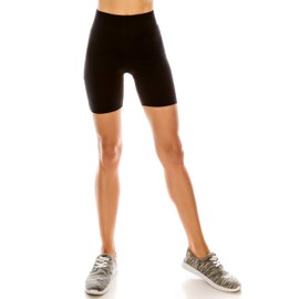 EttelLut Running Athletic Yoga Walking Bike high Waist Yoga Shorts Black S