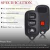 MechanMagic 2PCS Key Fob Remote Replacement Fits for Toyota 4Runner