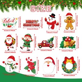 Demissle 24 Pcs Car Air Fresheners Bulk Cute Hanging Air Freshener Groovy Scented Car Fresheners Rearview Mirror Decor for Women Car Accessories (Santa Claus)