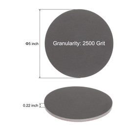 sourcing map 10pcs 2500 Grit Sanding Sponge 5 Inch Hook and Loop Sponge Sanding Disc for Orbital Sander, Wet/Dry Use Sponge Buffer for Car Wood Drywall Metal Furniture Polishing