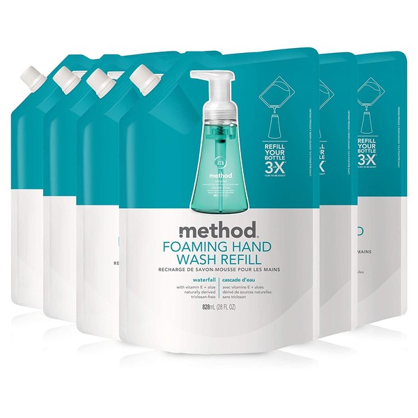 Method Foaming Hand Soap, Refill, Waterfall, 28 Ounce