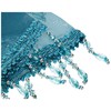 Alan Symonds Voile Curtain Swag with Crystal Beaded Trim Teal