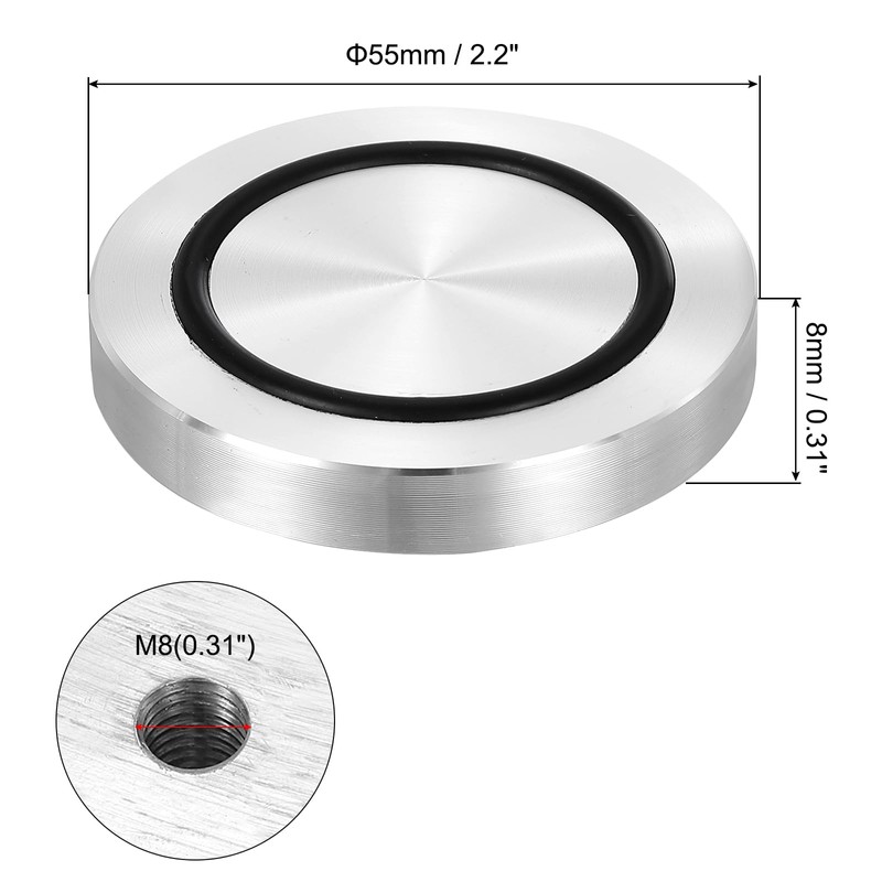 uxcell M8 Thread 55mm / 2.2" Dia 8mm Thick Aluminum