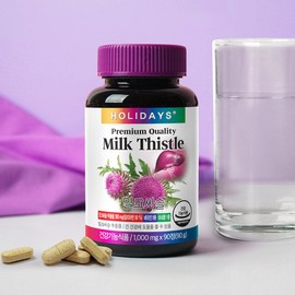 Holidays Milk Thistle 90 tablets, 2 bottles (6 month supply) / 홀리데이즈 밀크씨슬 90정 2병 (6개월분)
