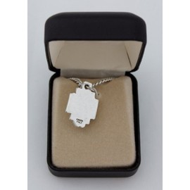 Fine Oxidized Silver Tone 1" Sorrowful Crown of Thorns Head of Jesus Christ on Cross Medal on genuine rhodium-plated 24-inch Chain with Gift Box (ECCE HOMO SO8432)