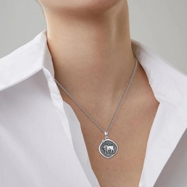 Taurus Zodiac Necklace 925 Sterling Silver Taurus Pendant Necklace Constellation Jewelry Astrology Horoscope Gifts for Women Men