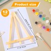 12-Pack Small Wooden Easel for Painting - Adjustable Tabletop Easels