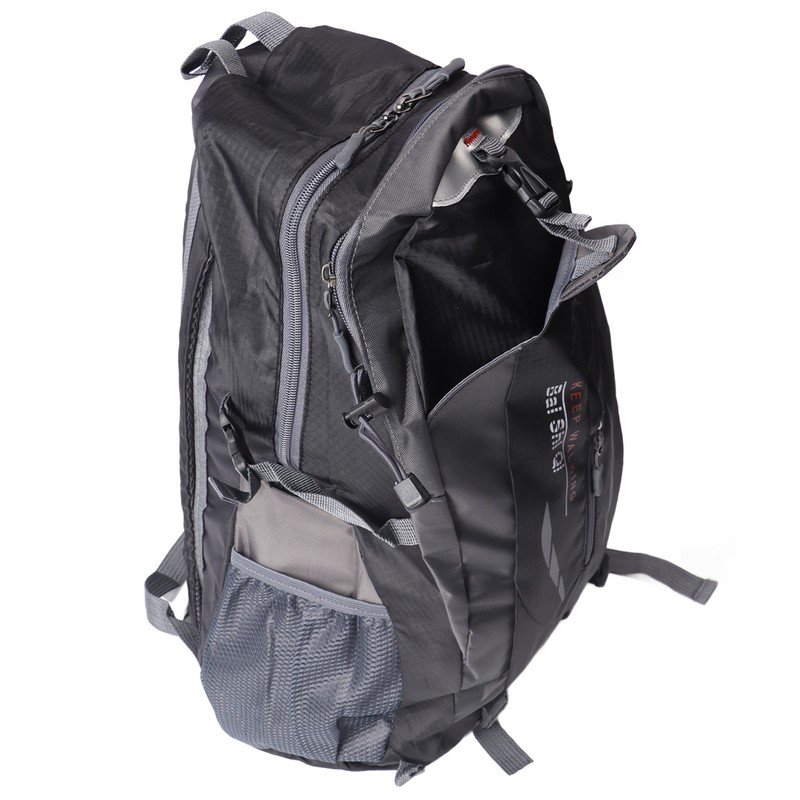 Black Outdoor Backpack Nylon Lightweight Water Repellent Hiking Sports Backpack