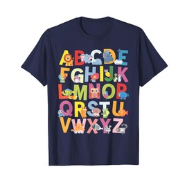 Zoo Animal Alphabet ABCs Learning Letters Boys Girls T-Shirt